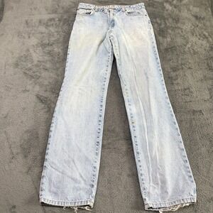 Ralph Lauren Polo Jeans Women's size 8 Light Wash High Rise Distressed Hem